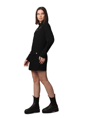 ONLY Women Solid Regular Fit Casual Black Shirt Dress