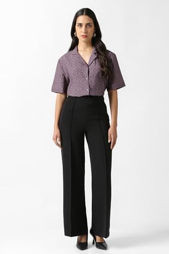 Van Heusen Women's Regular Fit Shirt (VWSHFRGFL49382_Purple
