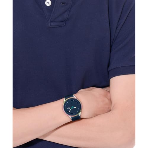 Lacoste Ollie Qtz Basic Blue Round Dial Men's Watch|Silicone Material|Multi Color Band - 2011331