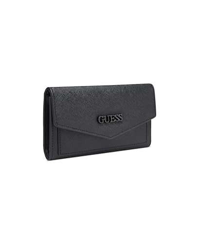 Guess Women's Black Textured Wallet| Ladies Purse Handbags | Gift For Ladies