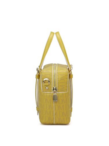 Da Milano Women's Leather Satchel - Yellow