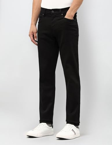 U.S. Polo Assn. Denim Co. Men's Brandon Slim Tapered Fit Black Jeans (UDJEN1854_Black_32)