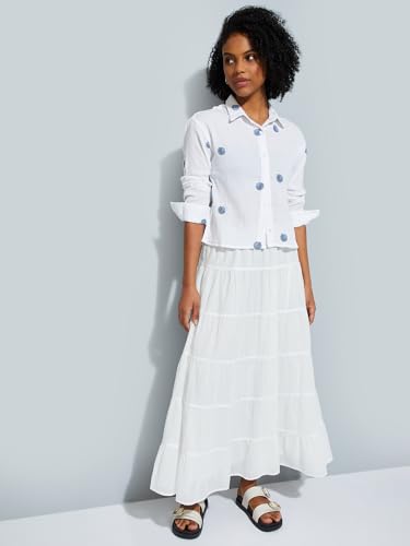 Max URB_N Women Embroidered Shirt (White_S)