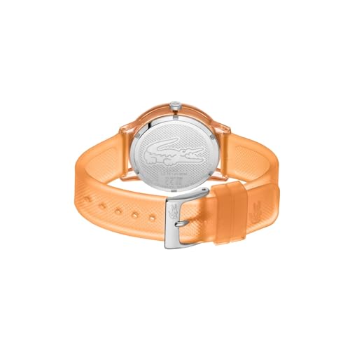 Lacoste Lacoste.12.12 Qtz Basic Orange Round Dial Women's Watch|Silicone Material|Multi Color Band - 2001361