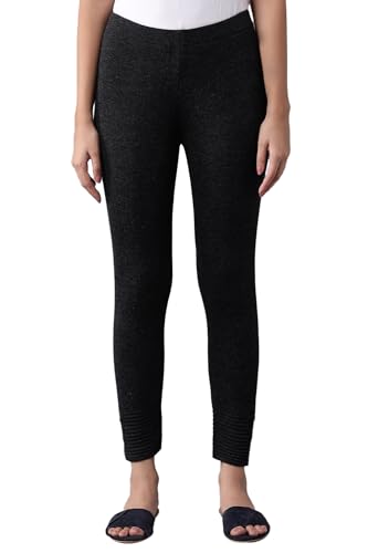 W for Woman Black Pleated Tights