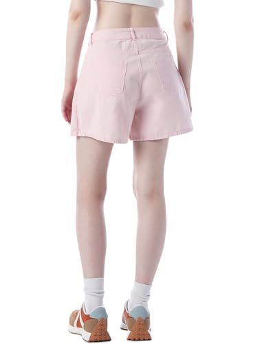 ONLY Women's Solid Flared Pink Skorts