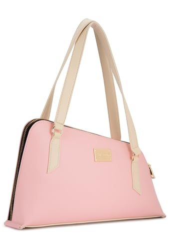 RASHKI Fawn - Womens Handbag | Spacious | Unique Shape | Party Purse | Zipper Closure (Pink)