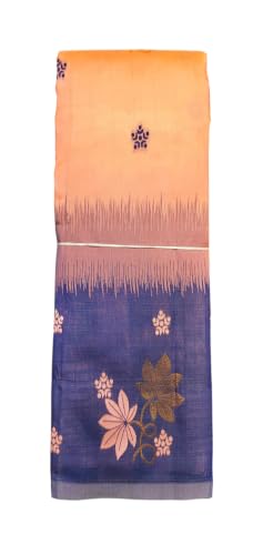 SREE KUMARAN Women's Kanchipuram Kubera Silk Pure Pattu Sarees - Flower Butta With Blouse (VSK396-11)