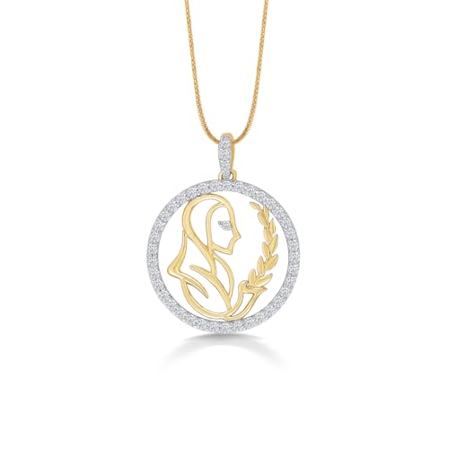 P.N.Gagdil Jewellers 18 Karat Yellow Gold & Diamond Certified Gold Zodiac Pendant For Women DPNZ020 FG/VVS