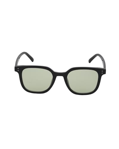 Carlton London Black Toned with Green UV Protected Lens Rectangle Sunglass for unisex