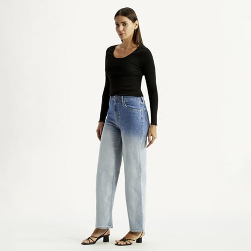 Levi's Women's 726 Light Indigo Flared Fit High-Rise Jeans