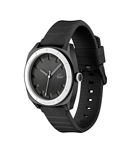 Lacoste Sprint Qtz Basic Black Round Dial Men's Watch|Silicone Material|Multi Color Band - 2011259
