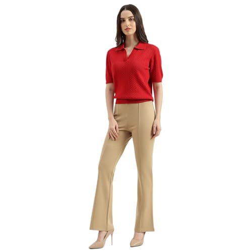 United Colors of Benetton Solid Trousers (Size: 26) - 26P3PT1E9001IDI5 Beige