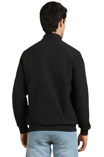 Allen Solly Men's A-Line Coat (ASJKLJBOFX29467_Black