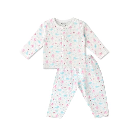 BODYCARE Baby Girls & Boys Cotton Clothing Set | Soft Full Sleeve Top & Pajama Set | Striped Printed Nighsuit | Comfortable Sleepwear for Infants & Toddlers