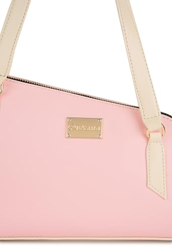 RASHKI Fawn - Womens Handbag | Spacious | Unique Shape | Party Purse | Zipper Closure (Pink)