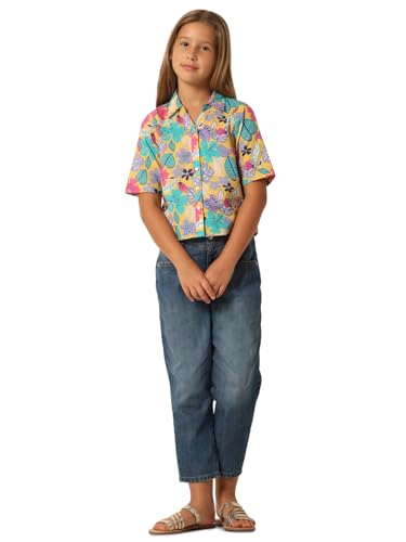 VERO MODA Girls Floral Print Cotton Multicolor Shirt