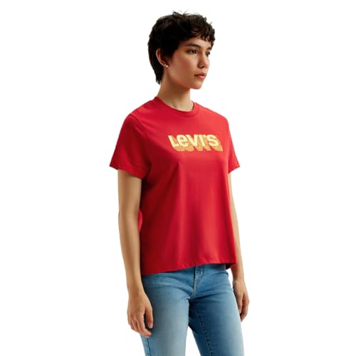 Levis Women's Printed Regular Fit T-Shirt