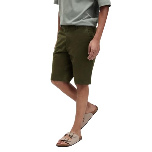 Marks & Spencer Regular Fit Stretch Solid Chino Shorts Green