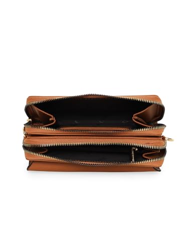 KENNETH COLE Women and Girls Stylish & Trendy Broxa Flap Over Sling Bag | Purse Handbag - Kcsl3001, Brown