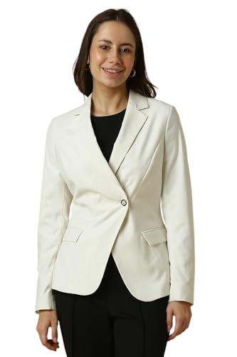 Allen Solly Women's Blazer (AHBZERGPI54659_White