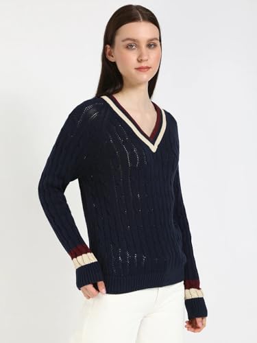 Regular Fit Cotton V-Neck Sweater
