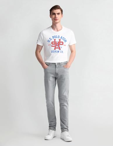 U.S. POLO ASSN. Mens Brandon Slim Tapered Jeans (UDJENO1823_Grey_30)
