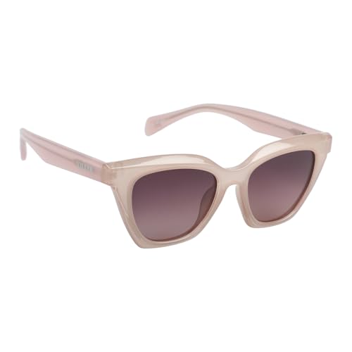 KILLER Women's Sunglass, Cat-Eye Shaped Acetate Frame Polarized Lens Sunglasses Case For Women, Girls, 100% UV Lens Sunglasses, Frame Color - Beige, Lens - Brown