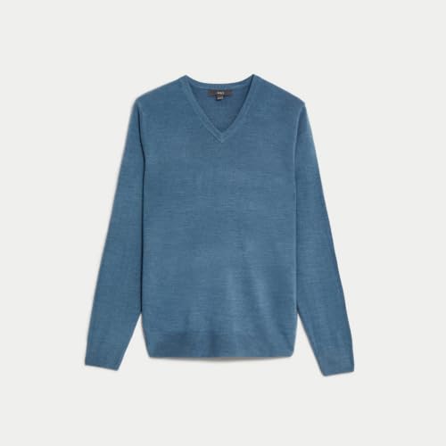 Marks & Spencer Cashmilon™ V-Neck Long Sleeves Sweater Blue