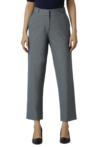 Van Heusen Women's Regular Casual Pants (VWTFFRGFH44455_Grey