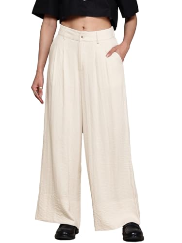 Label RITU KUMAR White Angie Flared Solid Pants
