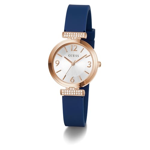 Guess Array White Round Dial Analog Women's Watch - GW0912L3