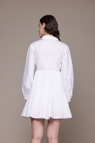Label RITU KUMAR White Blainn Shirt Dress with Camisole