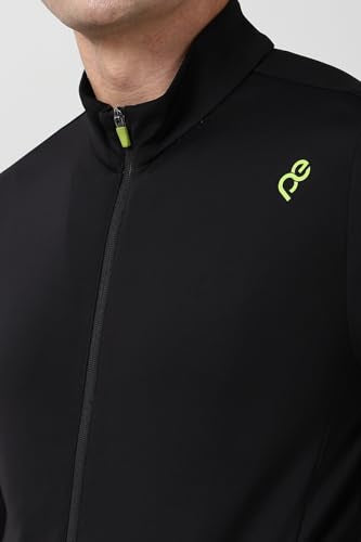 Men Black Solid Casual Jacket