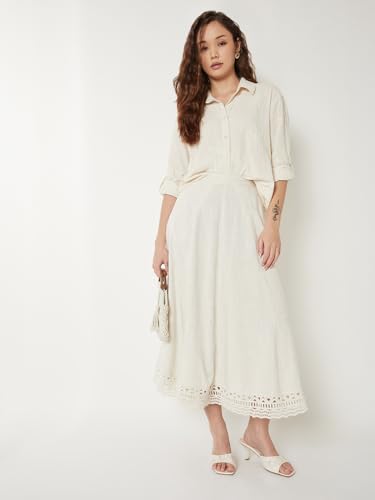Max Women Embroidered Shirt (Beige_M)