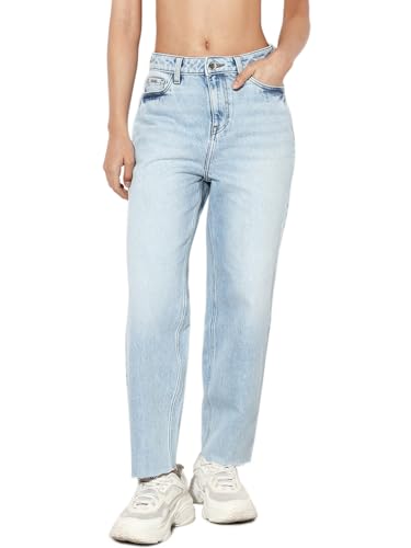 ONLY Women Slouchy Fit Mid Rise Blue Jeans