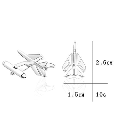 Peora Executive Airplane Cufflinks for Men Chrome Shirt Business Wedding Corporate Gift
