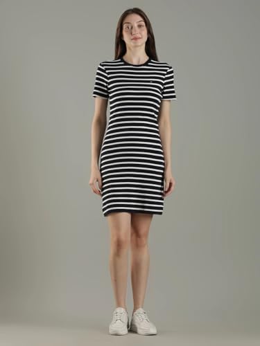 Cotton Crew Neck Bodycon Dress