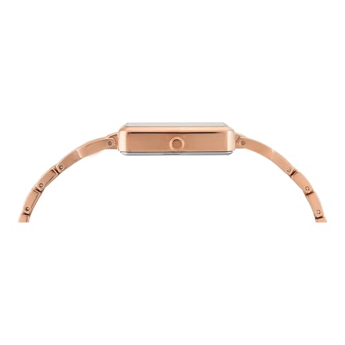 TIMEX Silver-Tone Rectangle Dial Analog Women's Watch - TWEL22802