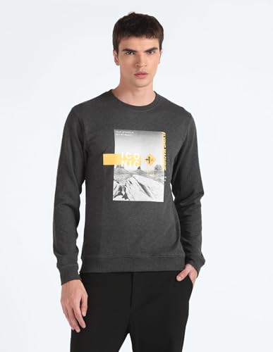 Crew Neck Graphic Print Sweatshirt