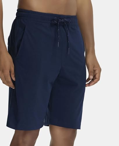 Jockey Men's Cotton Shorts (SP26-0103-NAVY Navy L)