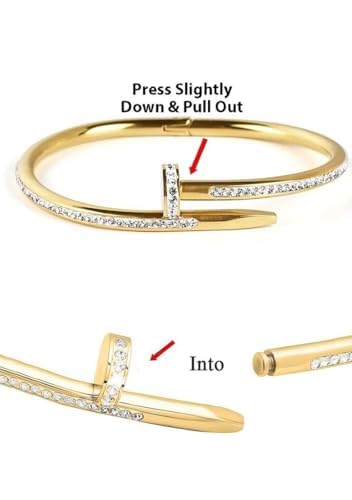 MEENAZ bracelet for women Stylish Bangles for women Adjustable Anti Tarnish Bracelet for girls rose gold Kada for Women Accessories Anti Tarnish Jewellery Stainless Steel Cuff Bracelet gifts Combo