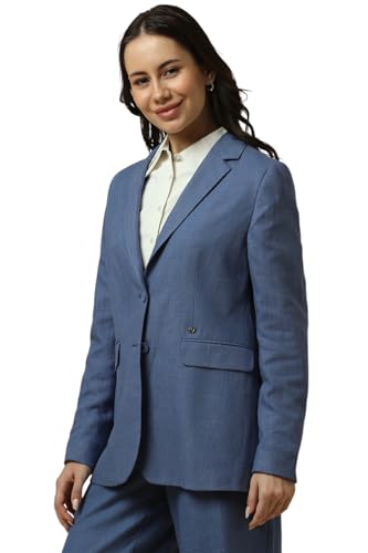 Allen Solly Women's Blazer (AHBZARGHS01295_Blue