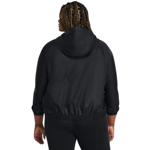 Under Armour womens Sport Windbreaker Jacket, (001) Black / / White, XX-Large