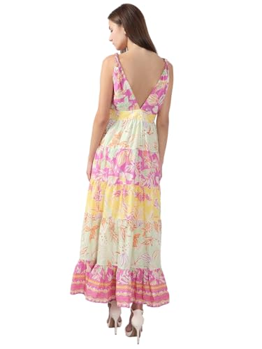 VERO MODA Women's Fit and Flare Multi Dress