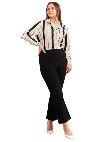 VEROMODA Curve Women's Wide Leg Pants Jet Black