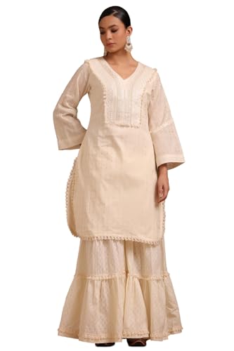 Soch Women's Cotton Salwar Suit (EWS5CD21994_Off White