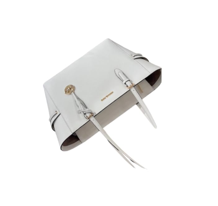 MICHAEL Michael Kors Womens Gilly Large Jet Set Drawstring Top Zip Travel Tote (Optic White), Optic White