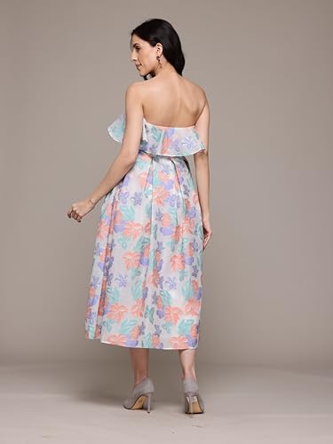 Label RITU KUMAR Multi Eloise Off-Shoulder Long Dress Multicolour