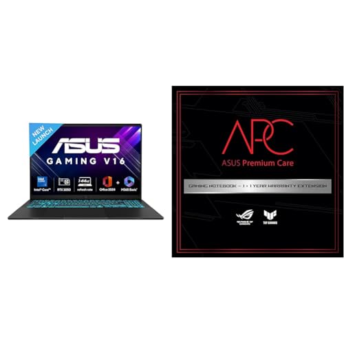 ASUS Gaming V16 (2025), Intel Core 5 210H, RTX 3050-6GB, 16GB RAM, 512GB SSD, FHD+, 16", V3607VJ-RP134WS + 1 Year Brand Warranty Extension